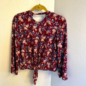 Madewell Long Sleeve Blouse with Tie